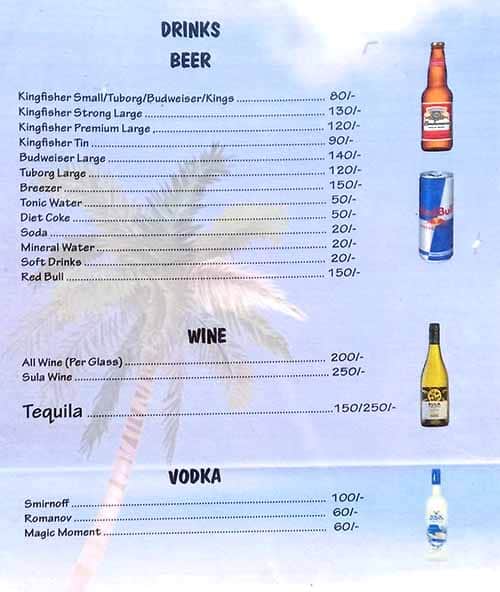 Cupid's Castle Bar& Restaurant menu