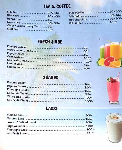 Cupid's Castle Bar& Restaurant menu