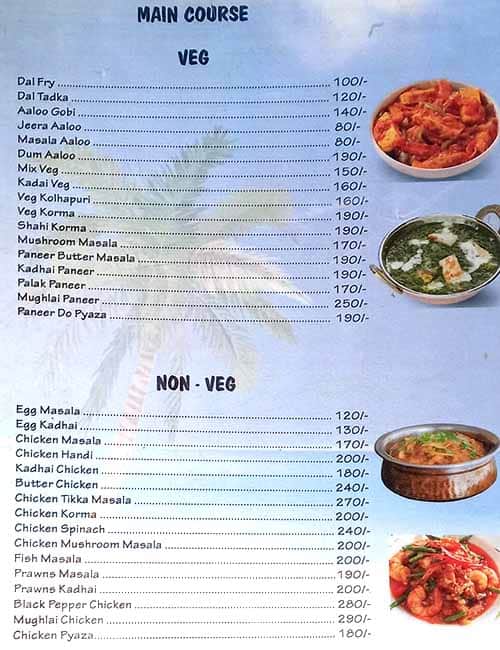 Cupid's Castle Bar& Restaurant menu