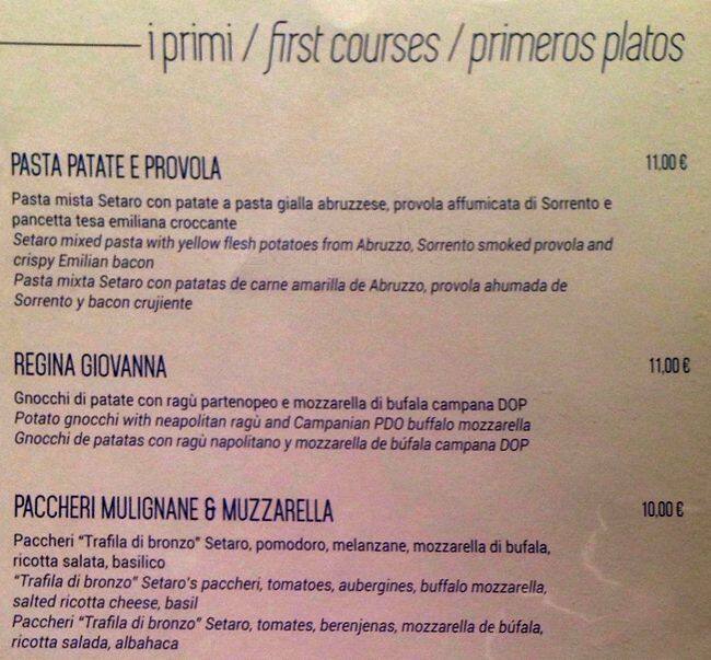 Menu di Bacicha 