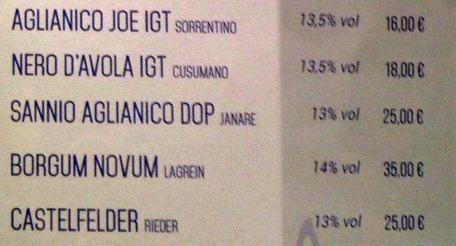 Menu di Bacicha 