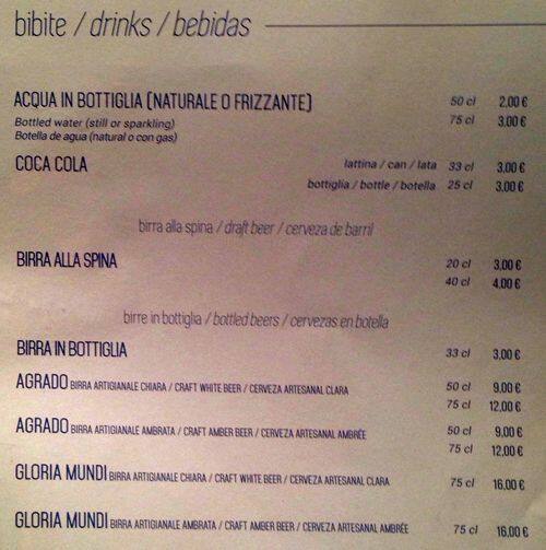 Menu di Bacicha 