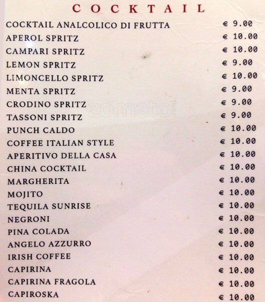 Menu di Cremeria A&J 