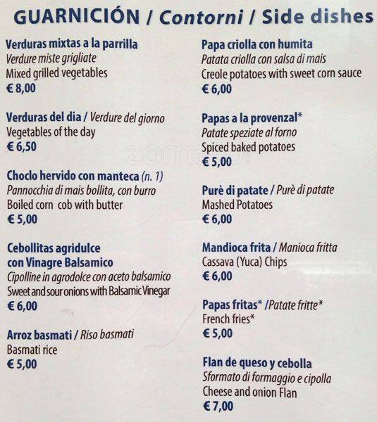 Menu di Baires 