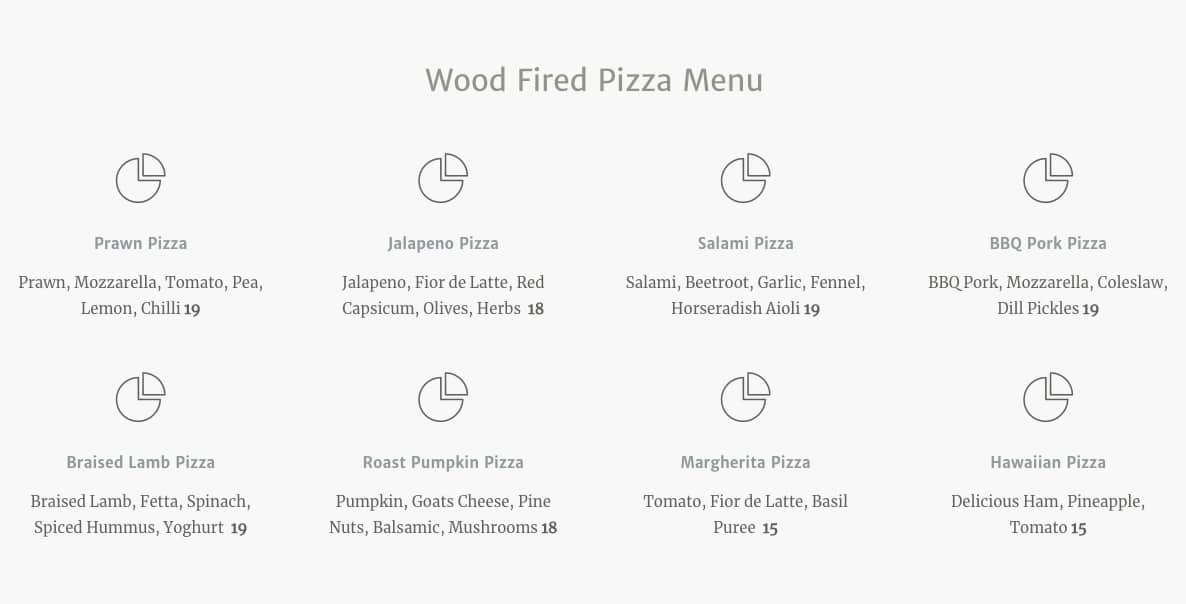 Menu at Forest Edge Restaurant, Gembrook