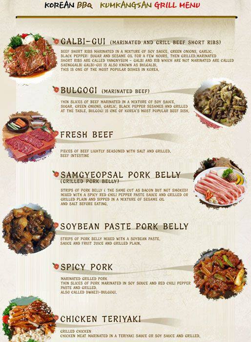 Kum Kang San BBQ Buffet Menu, Menu for Kum Kang San BBQ Buffet, Federal ...