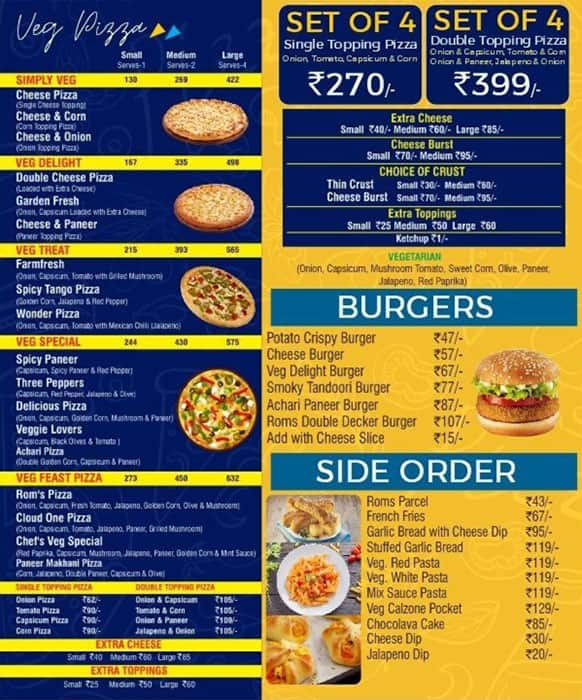 Menu of Roman Pizza, Sector 75, Noida