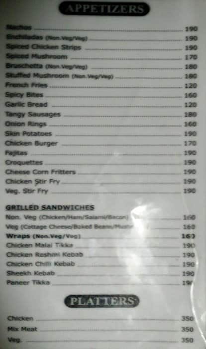 THE GHETTO menu