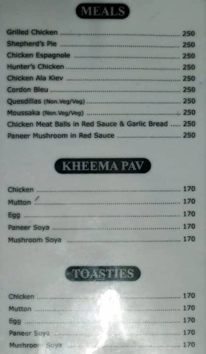 THE GHETTO menu