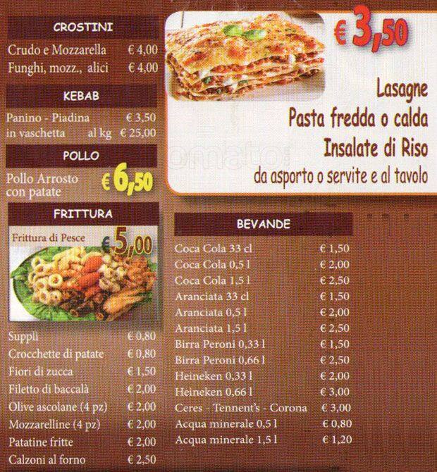Menu di Pizzicotto 