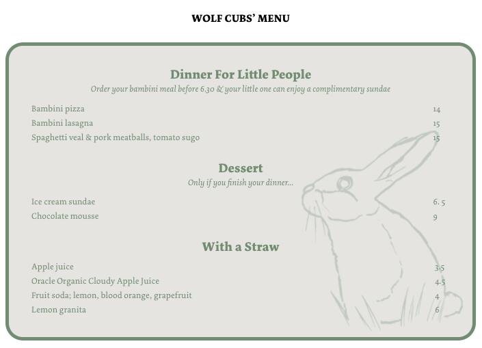 Mr Wolf_St Kilda menu