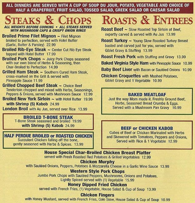 Menu At Original Golden Eagle Diner Restaurant Bristol