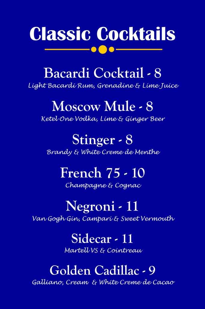 Menu at Luna Lux Restaurant & Lounge, Saint Petersburg, 950 Lake