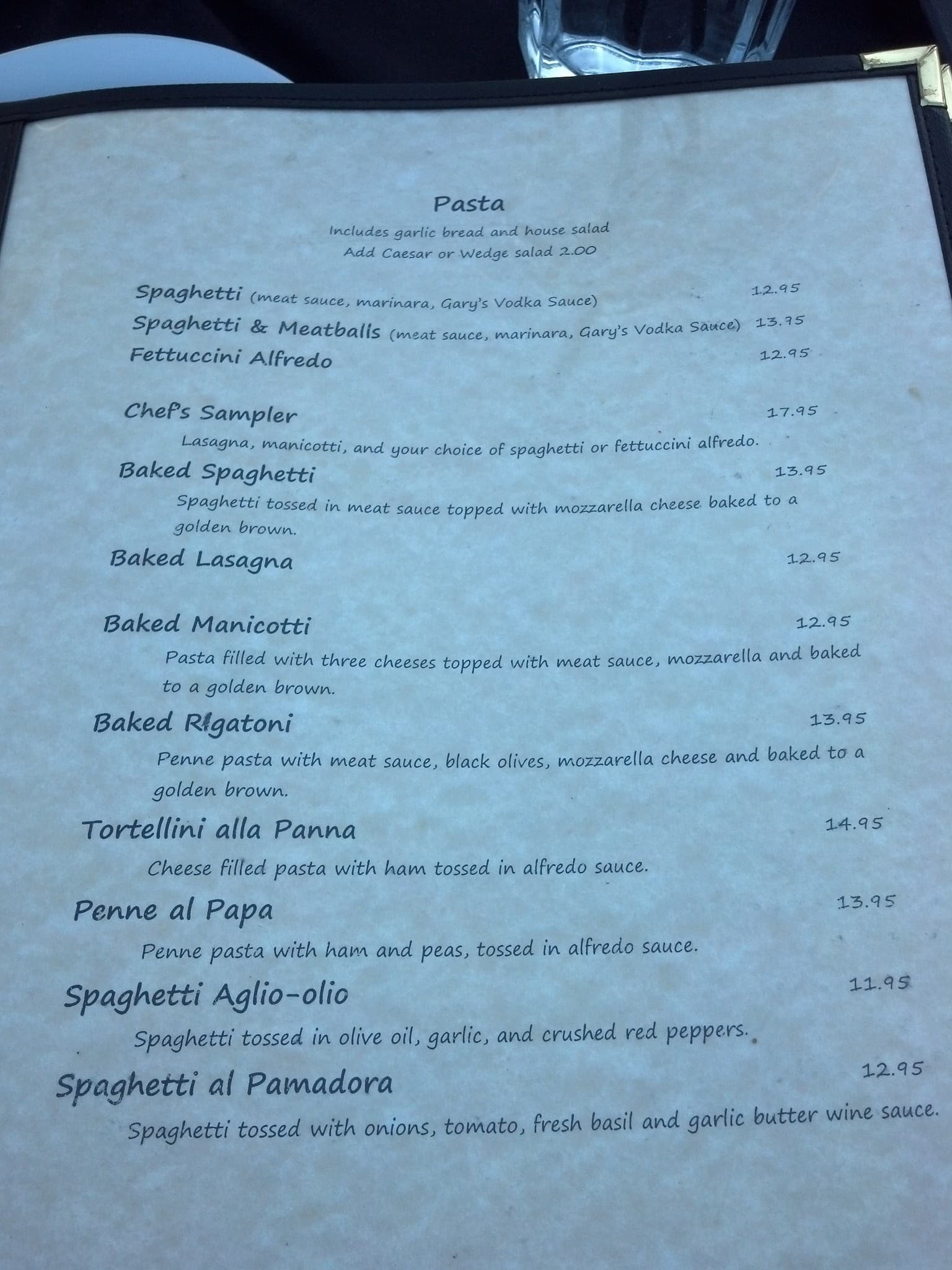  Menu  at La Trattoria  Italian  restaurant  Greenwood