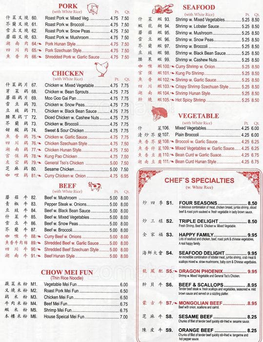 Menu at Jin House Chinese Restaurant, Philadelphia, 508 S 52nd St