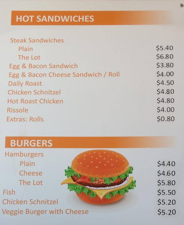 Menu at A1 Nibbles fast food, Huntingdale