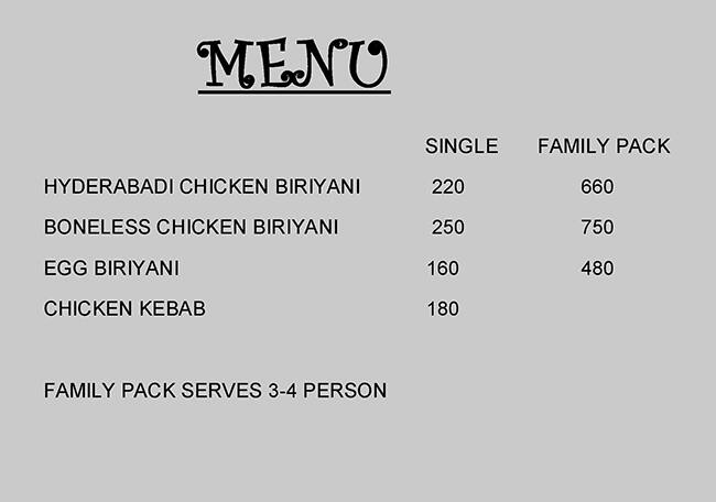 Menu of Foodz Counter, Bommasandra, Bangalore