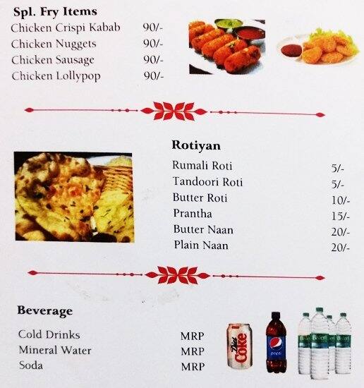 Pahariya Chicken Corner Menu, Menu for Pahariya Chicken Corner, Kirti