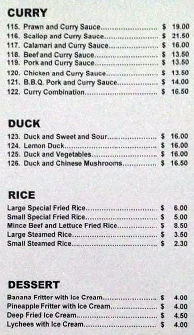 Wang S Chinese Restaurant Menu Pdf