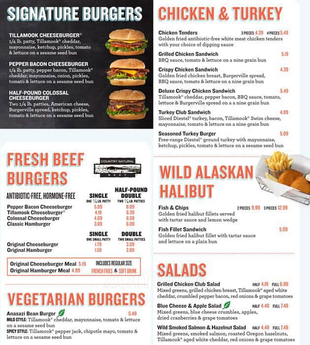 Burgerville Menu Menu For Burgerville Vancouver Vancouver Burgerville Menu Menu For Burgerville Vancouver Vancouver