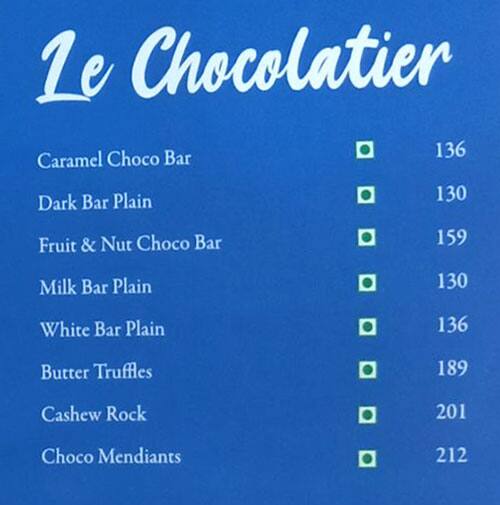 Unibic French Loaf Bakery and Cake Shop IB Block Kolkata menu