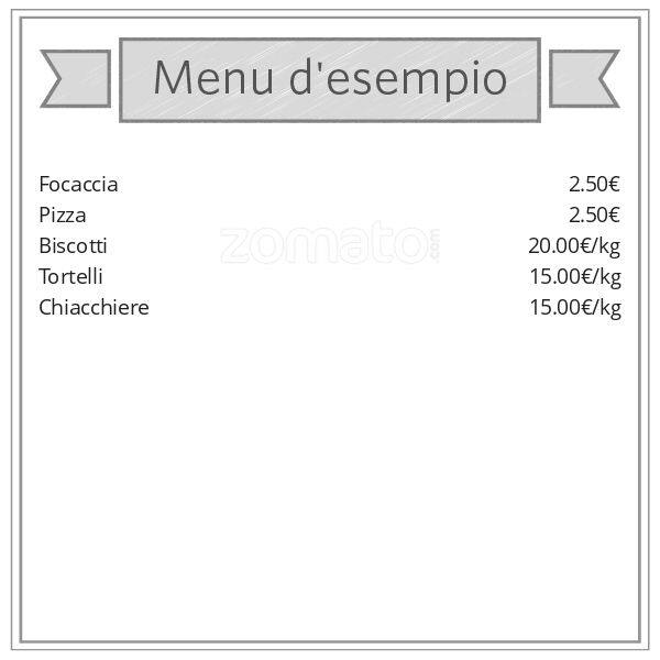 Menu di L'Antico Forno 