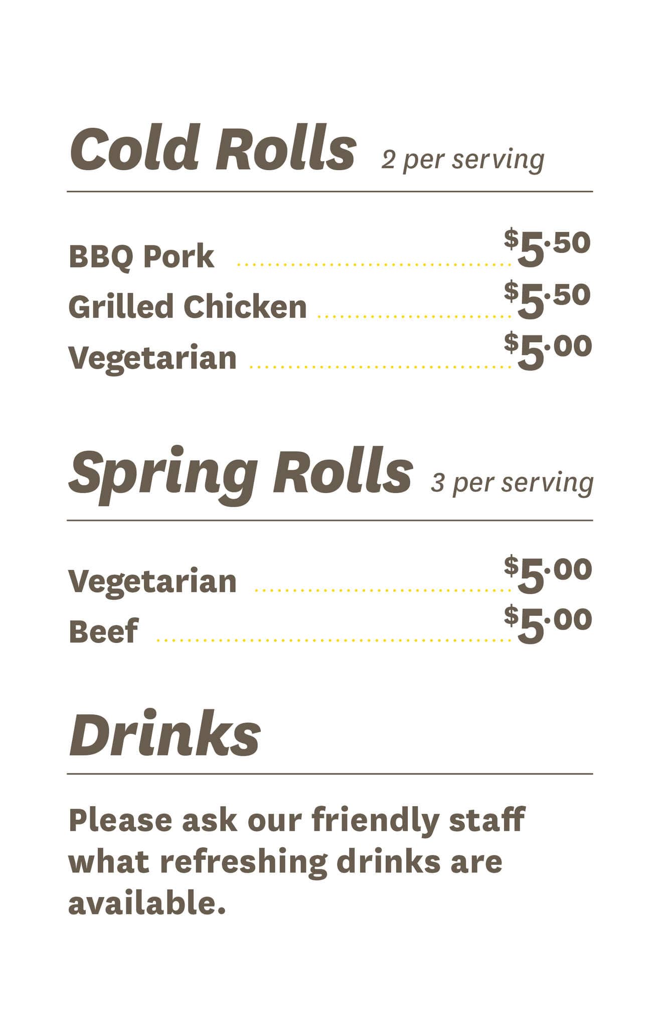 Goodtaroll menu