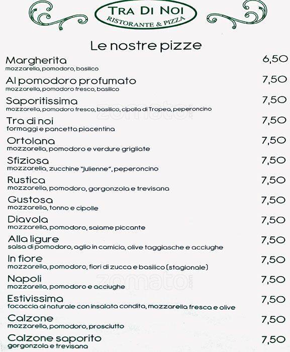 Menu di Tra di Noi 