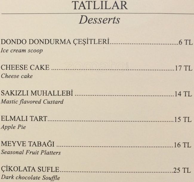 Tuvall Inn Lounge & Bar menü