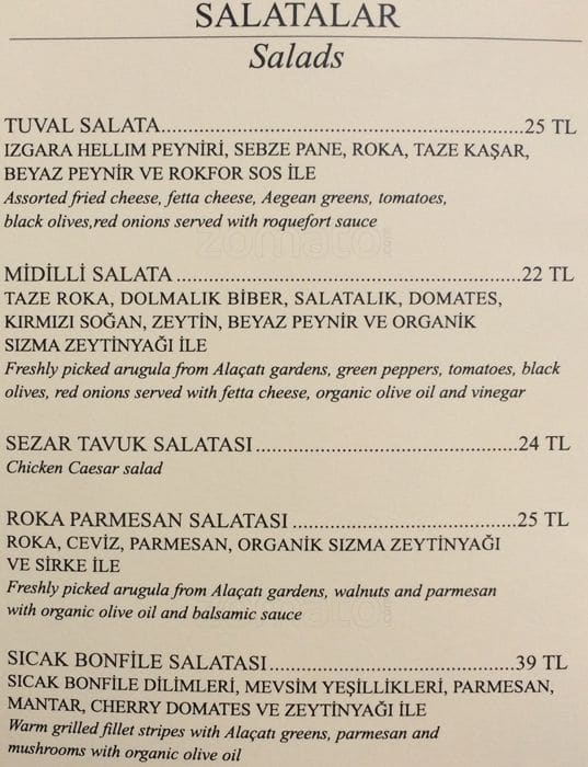 Tuvall Inn Lounge & Bar menü