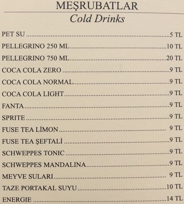 Tuvall Inn Lounge & Bar menü