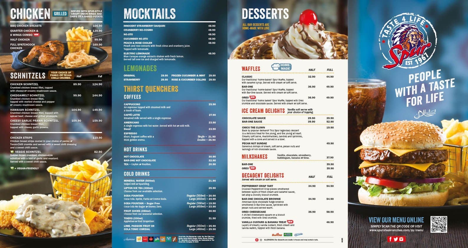 Menu at San Antonio Spur Steak Ranch, Sandton