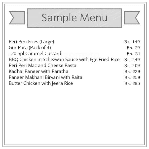 Menu at Canteen Central, Gurugram