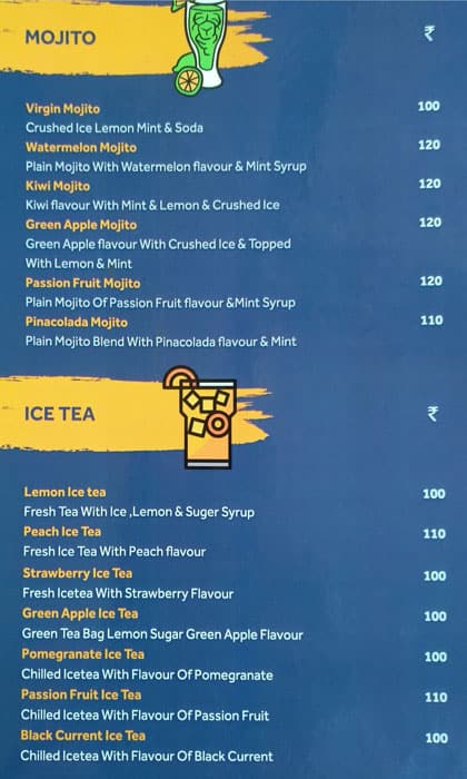 Cafe Yolo menu