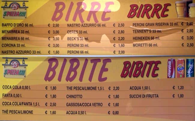 Menu de SpizzaMi