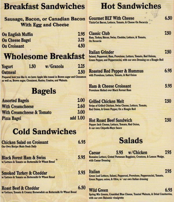 Cup & Muffin Menu, Menu for Cup & Muffin, Kingston, Kingston ...