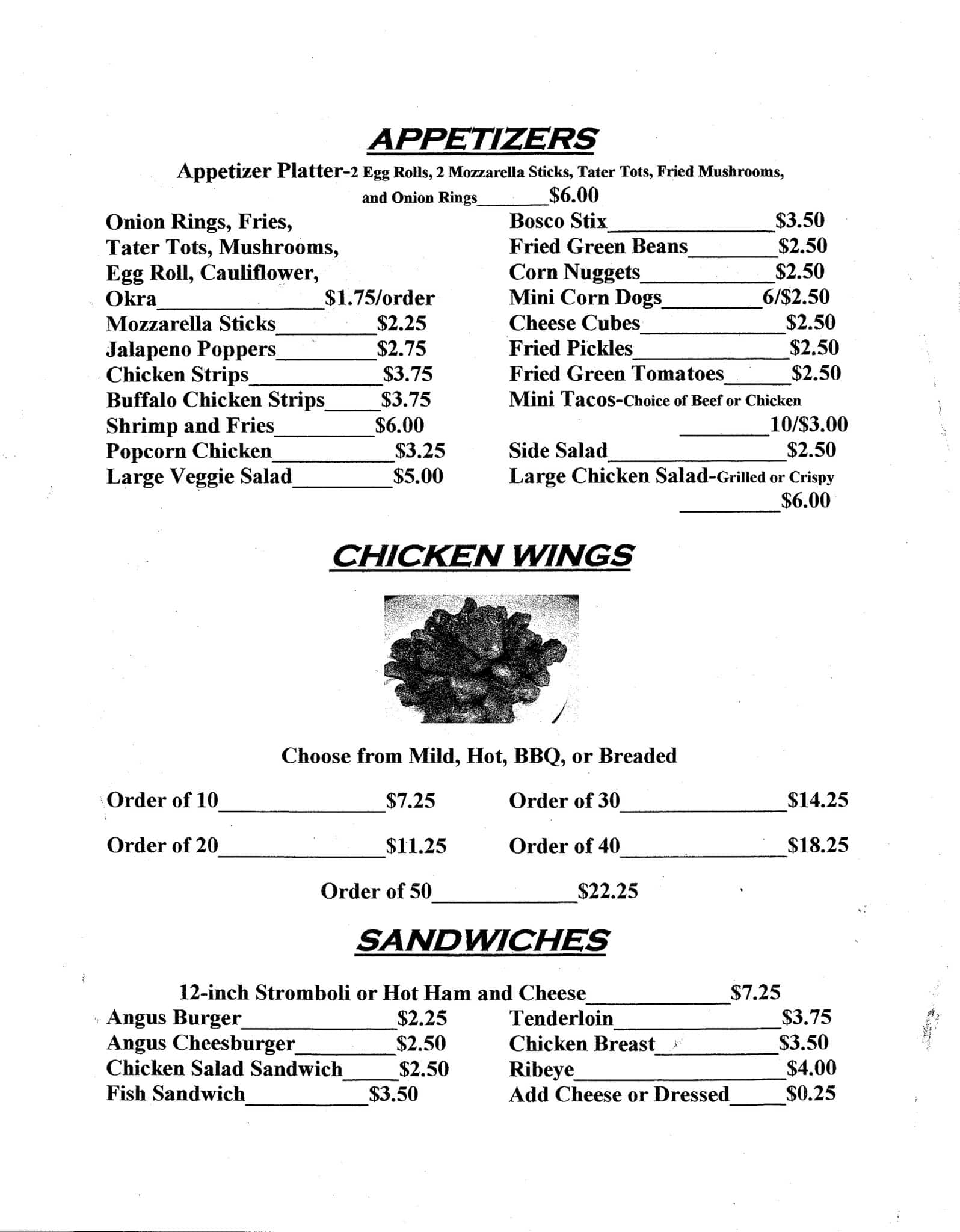 Menu at Algonquins III pub & bar, Henderson, 213 US Hwy 41