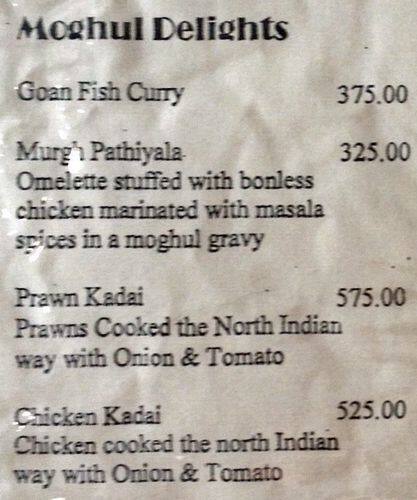 Lotus Restaurant menu