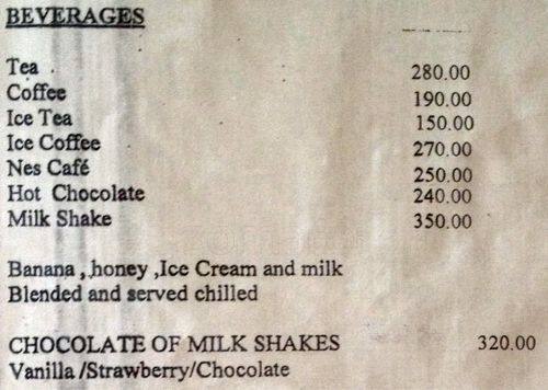 Lotus Restaurant menu