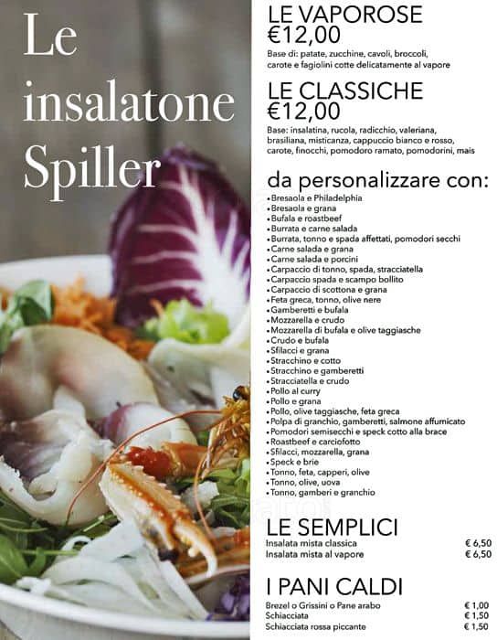 Menu di Birreria Spiller Milano 