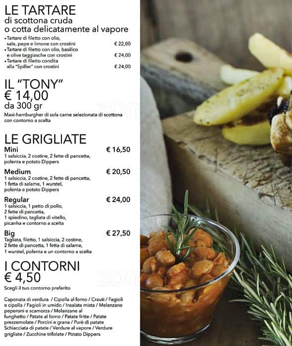 Menu di Birreria Spiller Milano 