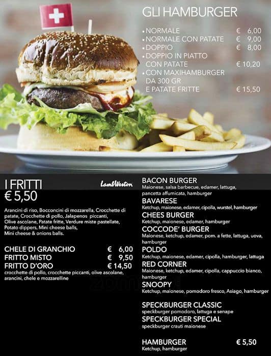 Menu di Birreria Spiller Milano 