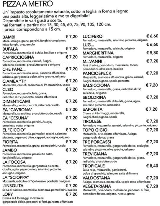Menu di Birreria Spiller Milano 