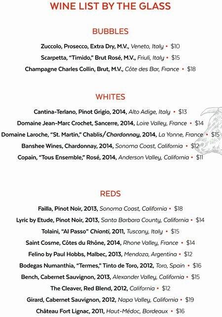 Menu At B B Butchers Restaurant Houston