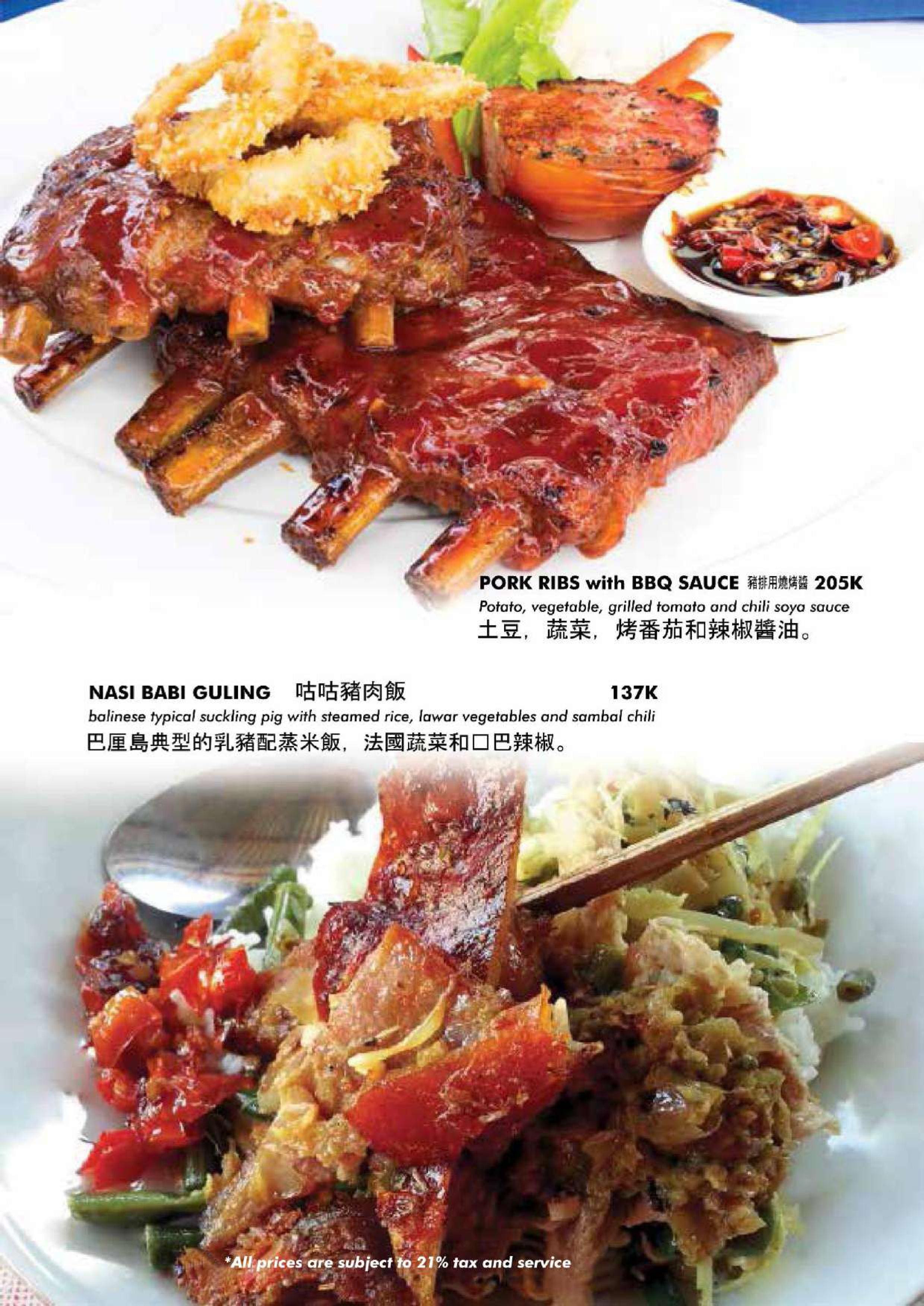 Menu at Gourmet and Cafe Nusa Dua, Jimbaran