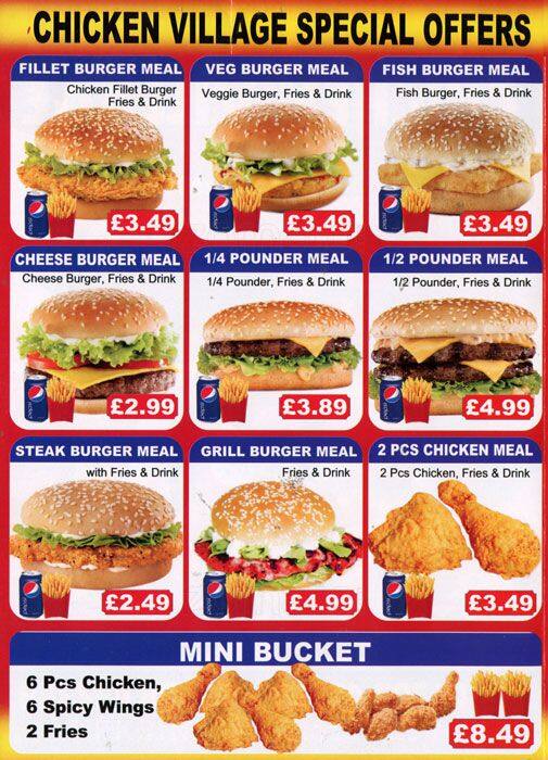 Chicken Village Menu, Menu for Chicken Village, Hornchurch, London ...