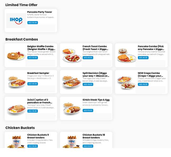 Menu of IHOP, Al Barsha, Dubai