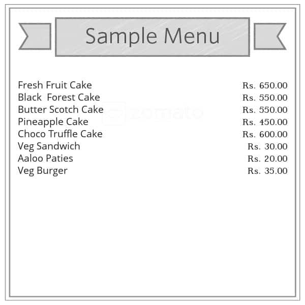 Grover's The Bakery Shop menu