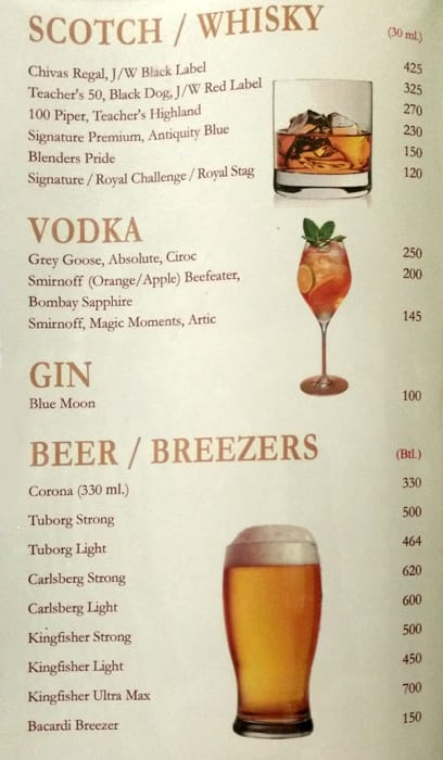 Tripti Restaurant menu