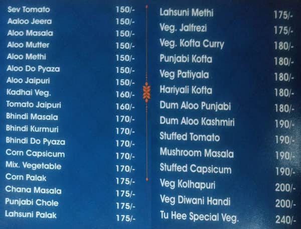 The Retro Pot menu